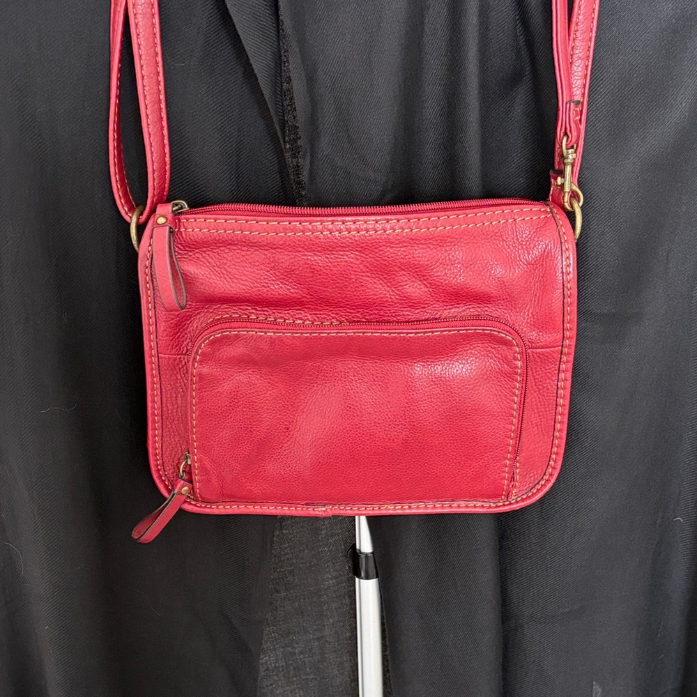 Red Leather Crossbody Bag